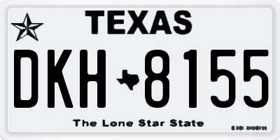TX license plate DKH8155