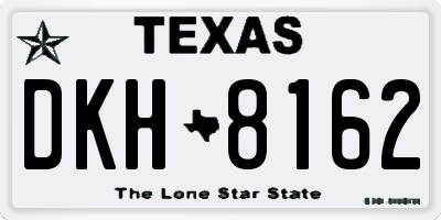 TX license plate DKH8162