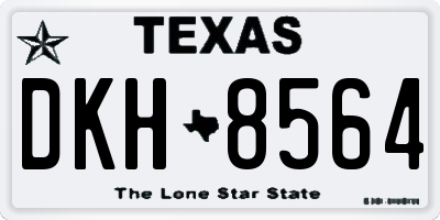 TX license plate DKH8564