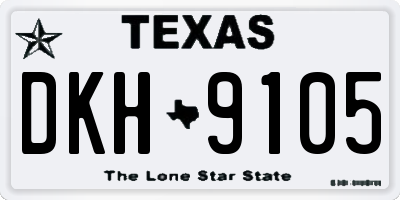 TX license plate DKH9105