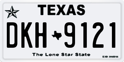 TX license plate DKH9121