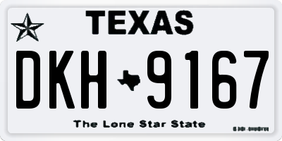 TX license plate DKH9167