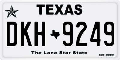 TX license plate DKH9249