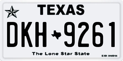 TX license plate DKH9261
