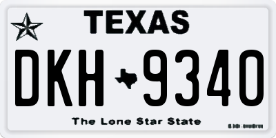 TX license plate DKH9340