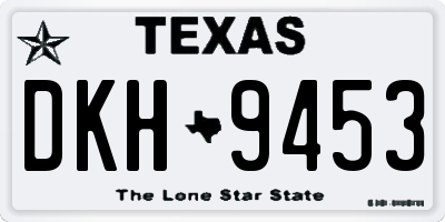 TX license plate DKH9453