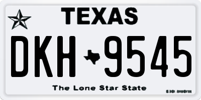 TX license plate DKH9545