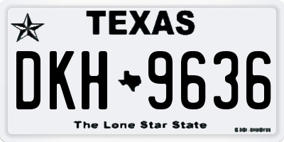 TX license plate DKH9636