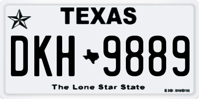 TX license plate DKH9889
