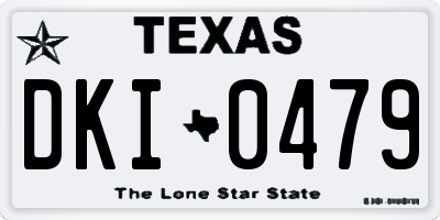 TX license plate DKI0479