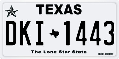 TX license plate DKI1443