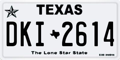 TX license plate DKI2614