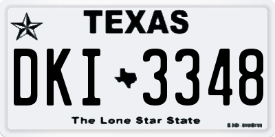 TX license plate DKI3348