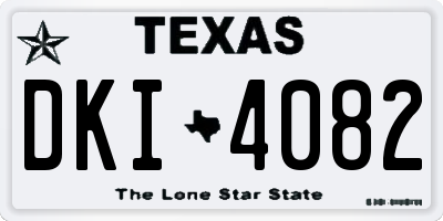 TX license plate DKI4082