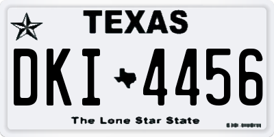 TX license plate DKI4456