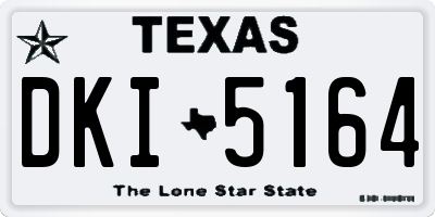 TX license plate DKI5164