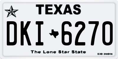 TX license plate DKI6270