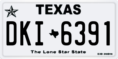 TX license plate DKI6391