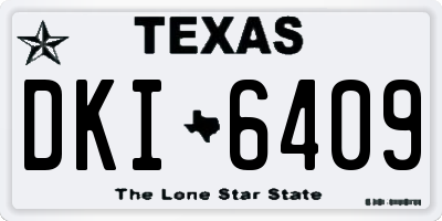 TX license plate DKI6409
