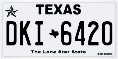 TX license plate DKI6420