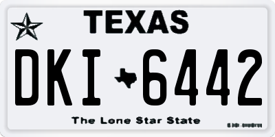 TX license plate DKI6442