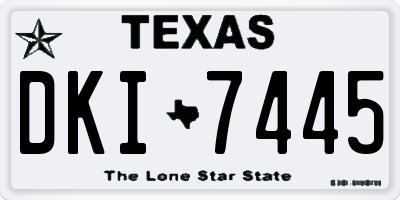 TX license plate DKI7445