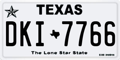TX license plate DKI7766