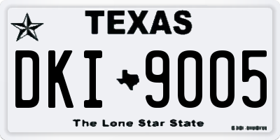 TX license plate DKI9005