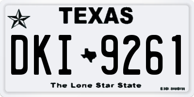 TX license plate DKI9261