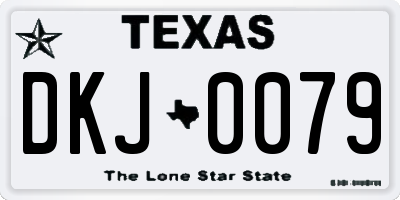 TX license plate DKJ0079