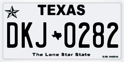 TX license plate DKJ0282