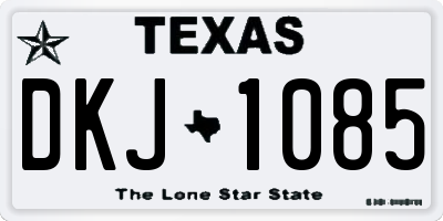 TX license plate DKJ1085