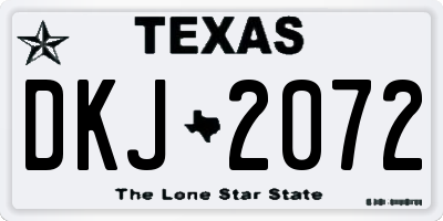 TX license plate DKJ2072