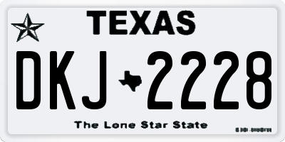 TX license plate DKJ2228