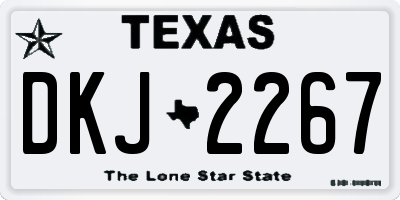 TX license plate DKJ2267