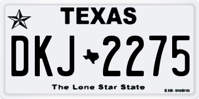 TX license plate DKJ2275