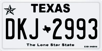 TX license plate DKJ2993
