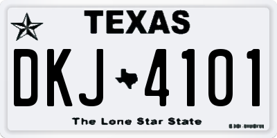 TX license plate DKJ4101