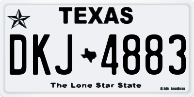 TX license plate DKJ4883