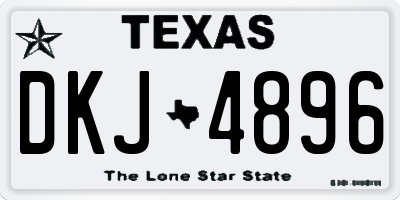 TX license plate DKJ4896