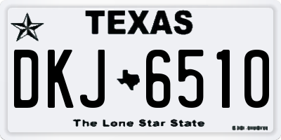 TX license plate DKJ6510