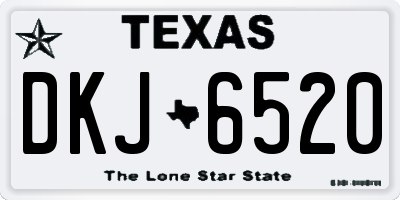TX license plate DKJ6520