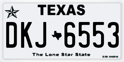 TX license plate DKJ6553