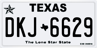 TX license plate DKJ6629
