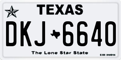 TX license plate DKJ6640