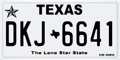 TX license plate DKJ6641
