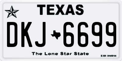 TX license plate DKJ6699