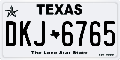 TX license plate DKJ6765