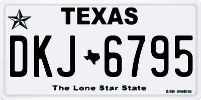 TX license plate DKJ6795