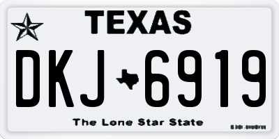 TX license plate DKJ6919